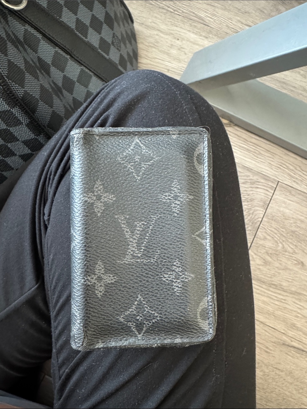 Louis Vuitton Monogram Eclipse Card Holder in Black and Gray